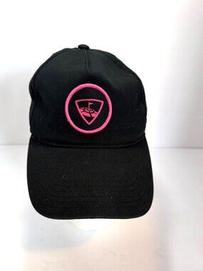 Callaway Black Adjustable Cotton-Blend Cap With Pink Logo Design For Golfers
